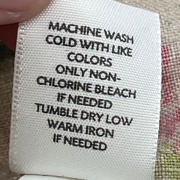 J. JILL Pants Womens Large Petite Green Pink Linen Floral Wide Leg Cropped Coast - Picture 4 of 13